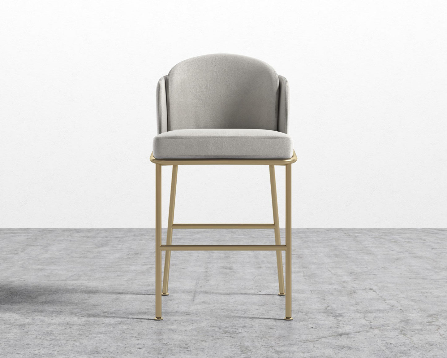 Angelo Counter Stool - Black - Angelo, Venice Vegan Suede - Chiffon