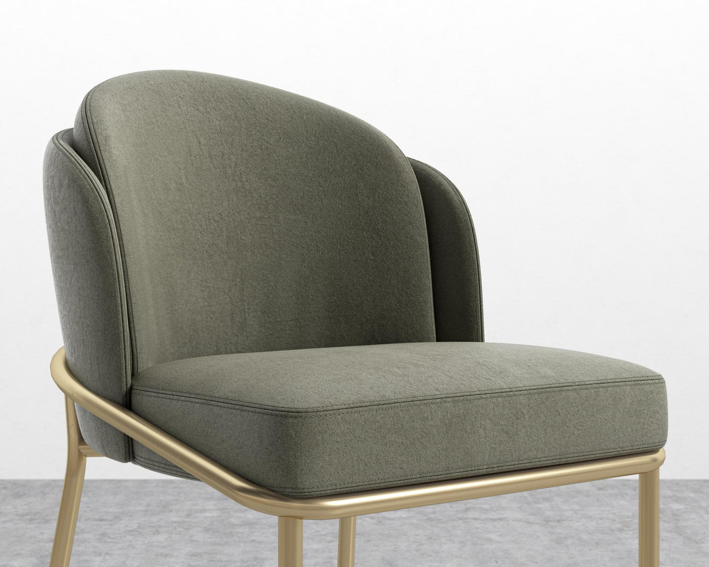 Angelo Counter Stool - Black - Angelo, Venice Vegan Suede - Sage