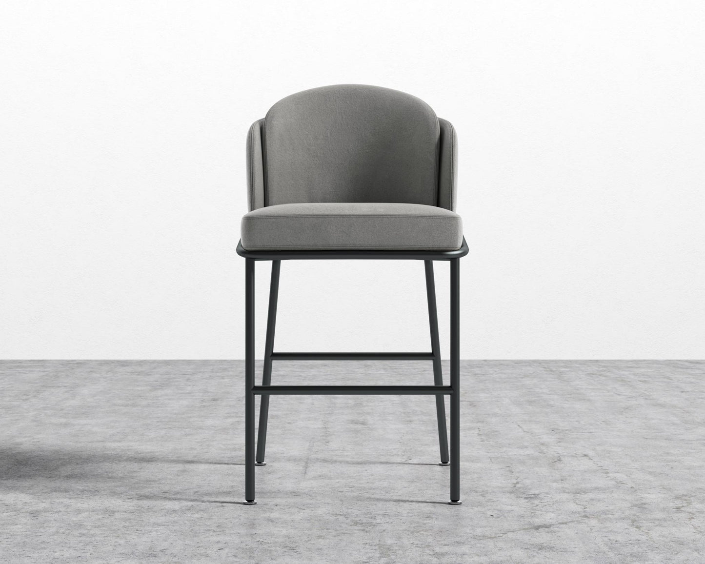 Angelo Counter Stool - Black - Angelo, Venice Vegan Suede - Strato