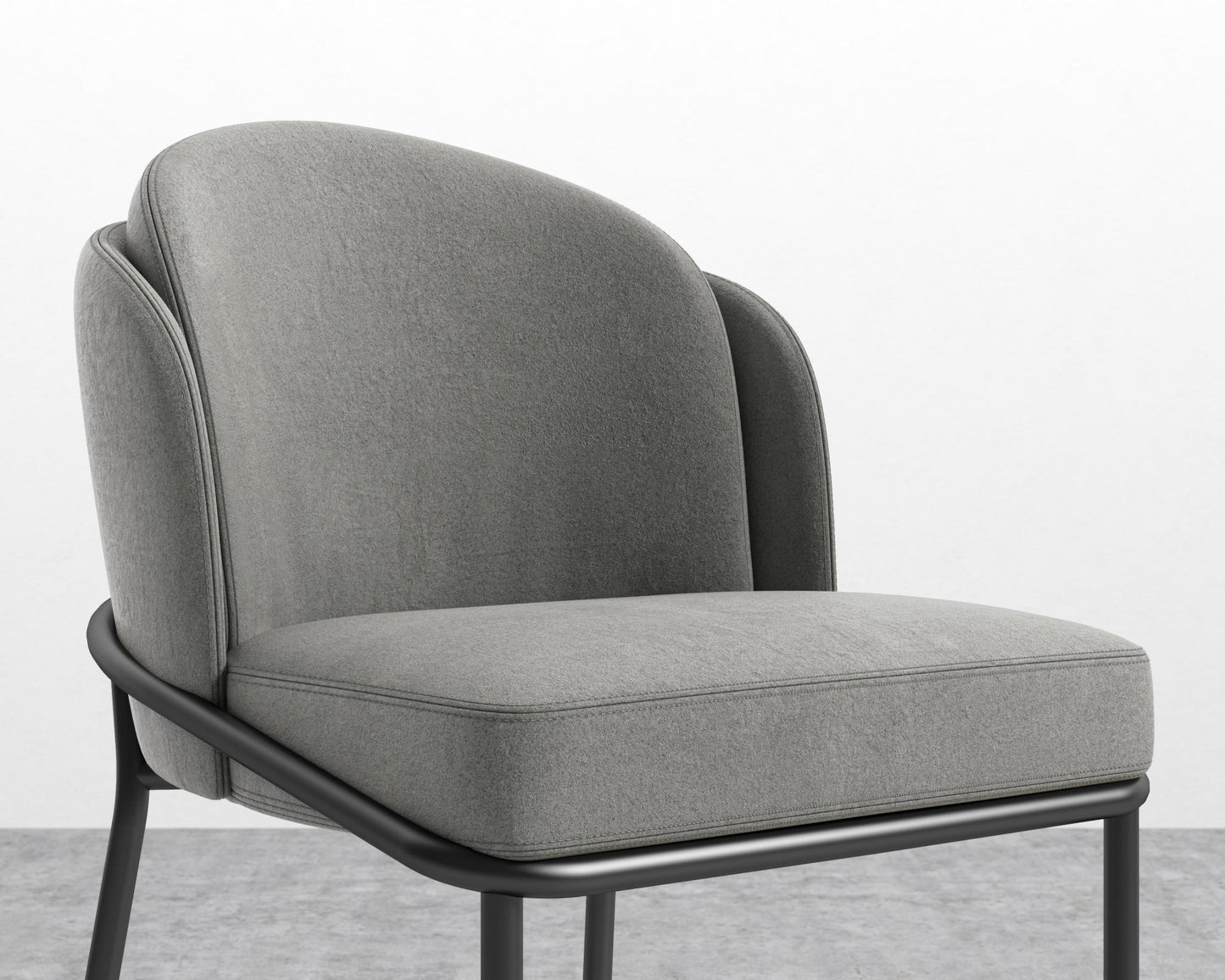 Angelo Counter Stool - Black - Angelo, Venice Vegan Suede - Strato