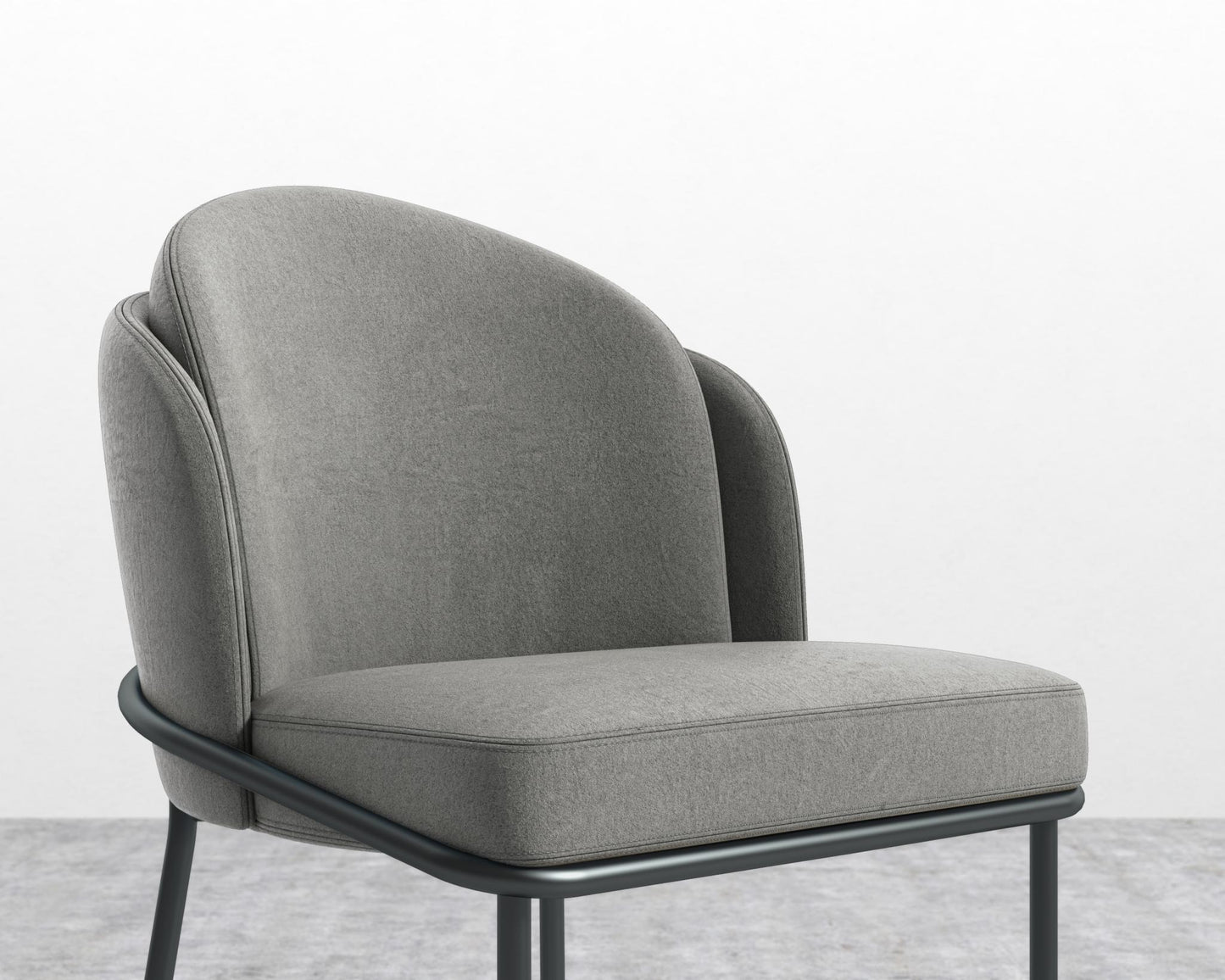 Angelo Dining Chair - Black - Angelo, Venice Vegan Suede - Strato