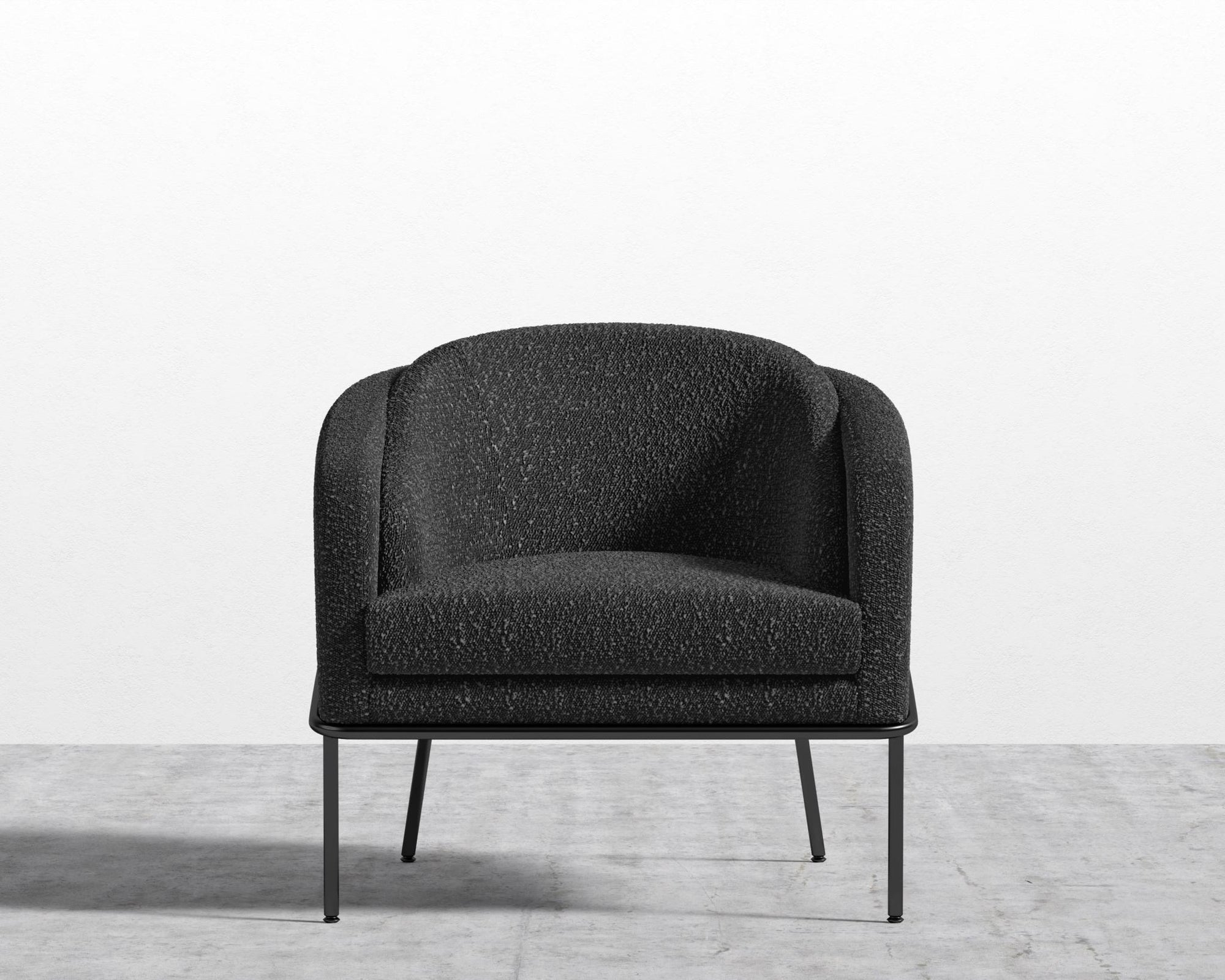 Angelo Lounge Chair - Black - Angelo, Chatou Bouclé - Caviar