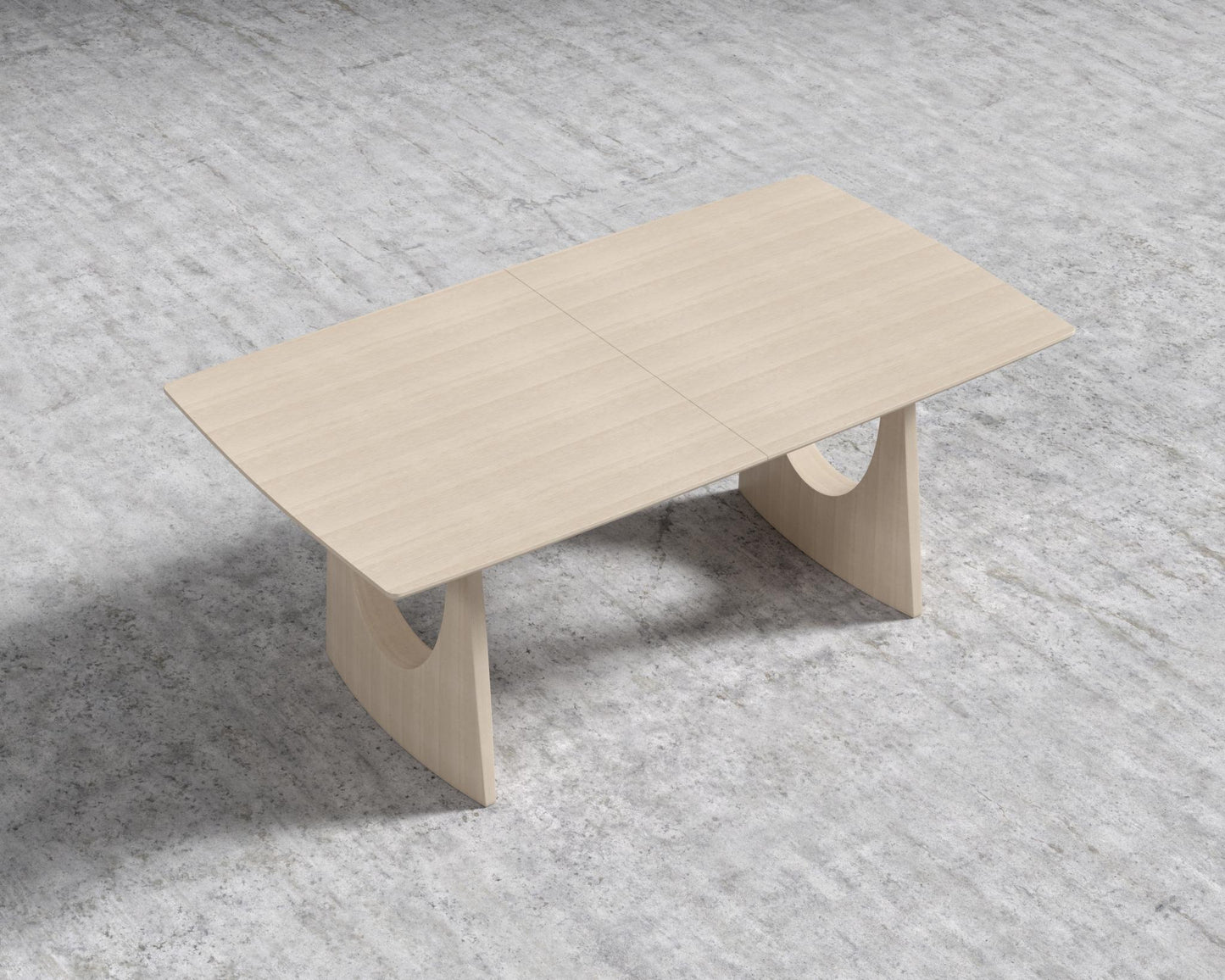 Arco Extendable Dining Table - Washed Natural Oak Veneer - Straight Grain