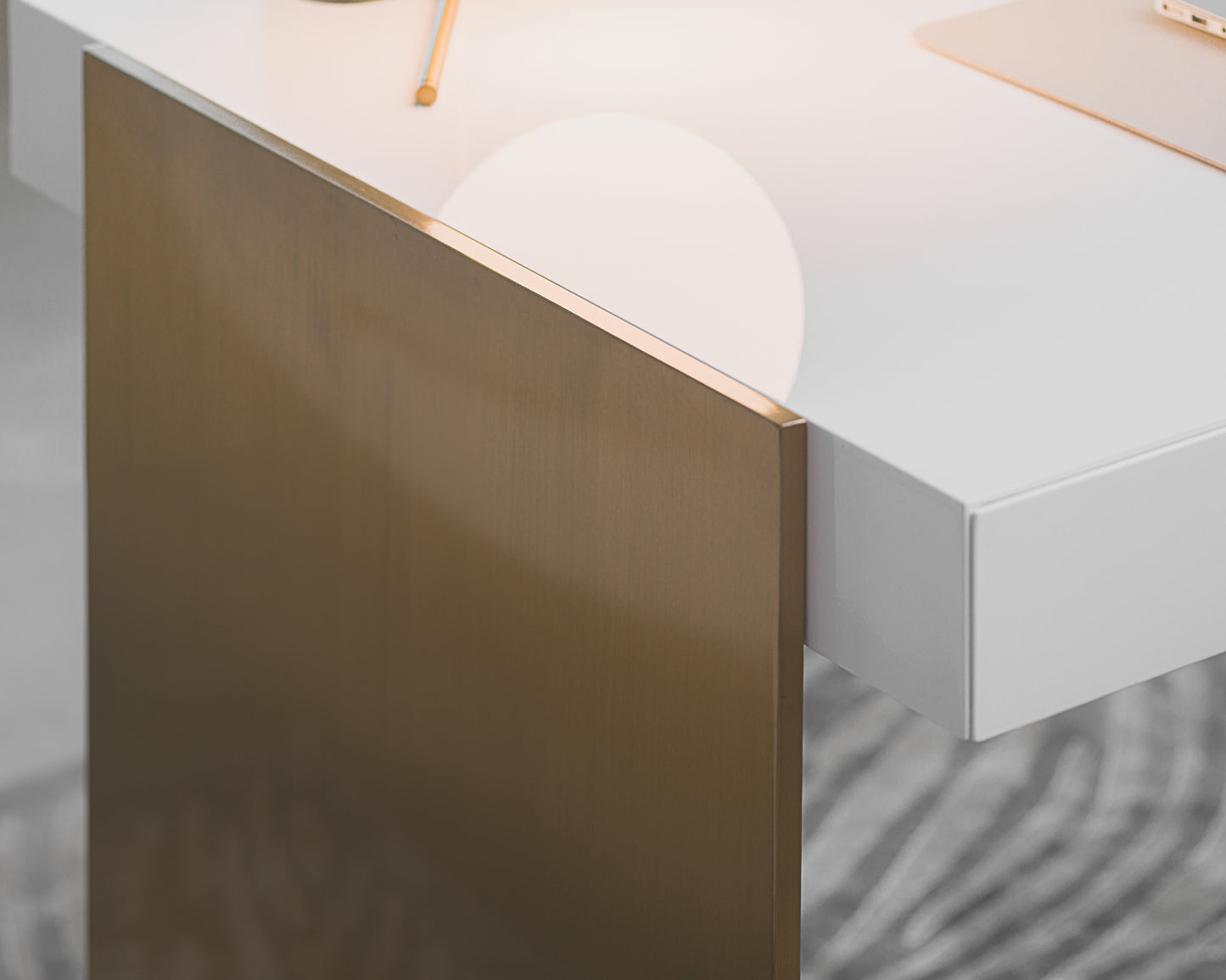 Arlo Desk Scene featuring Nova Lounge Chair