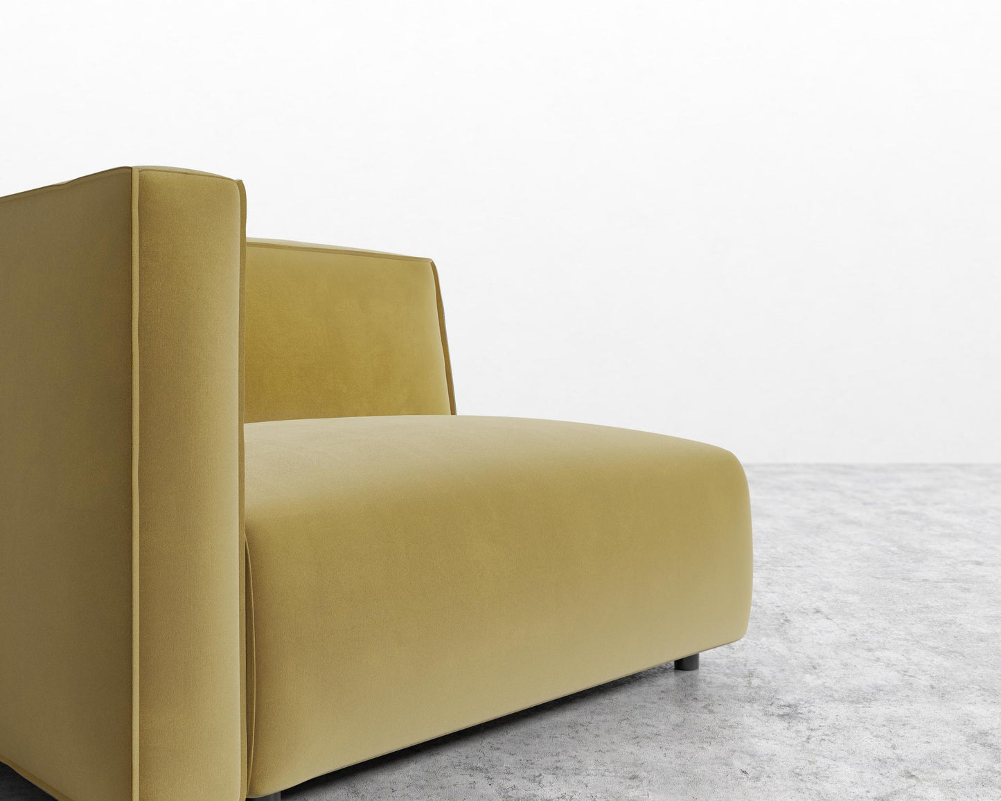 Arya Left Arm - Plush Velvet - Golden Beryl