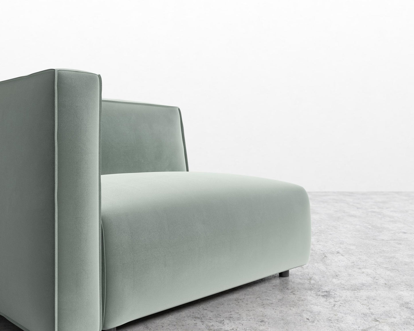 Arya Left Arm - Plush Velvet - Moonstone