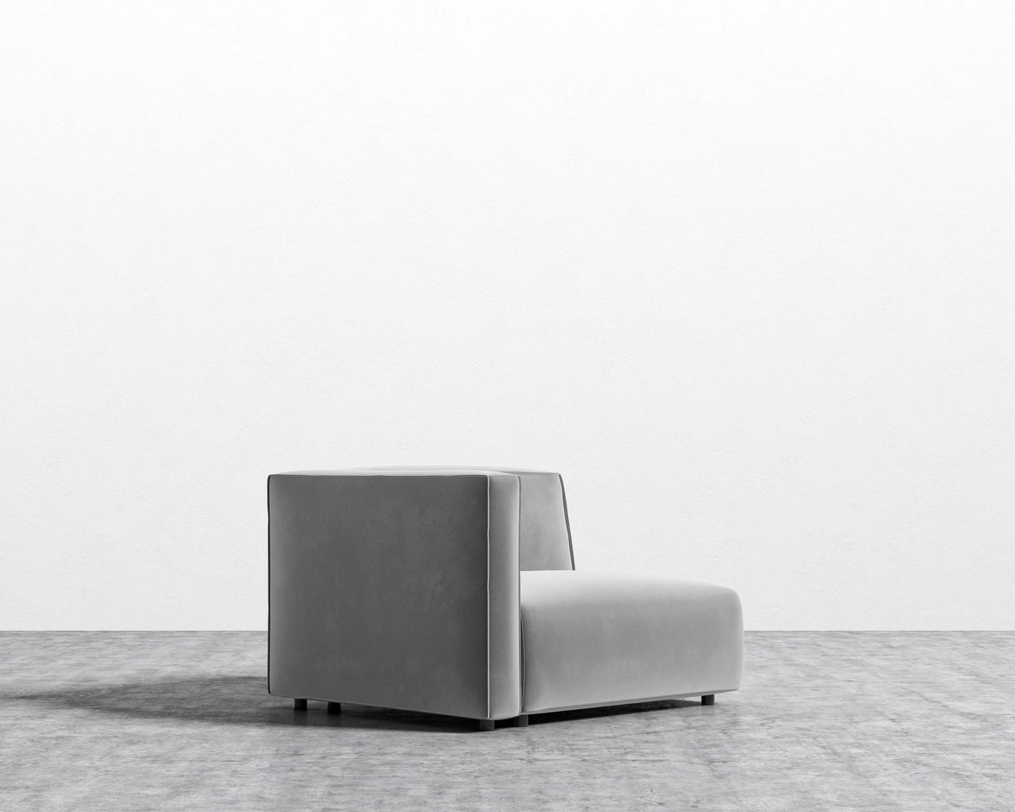 Arya Left Arm - Plush Velvet - Glacier Grey