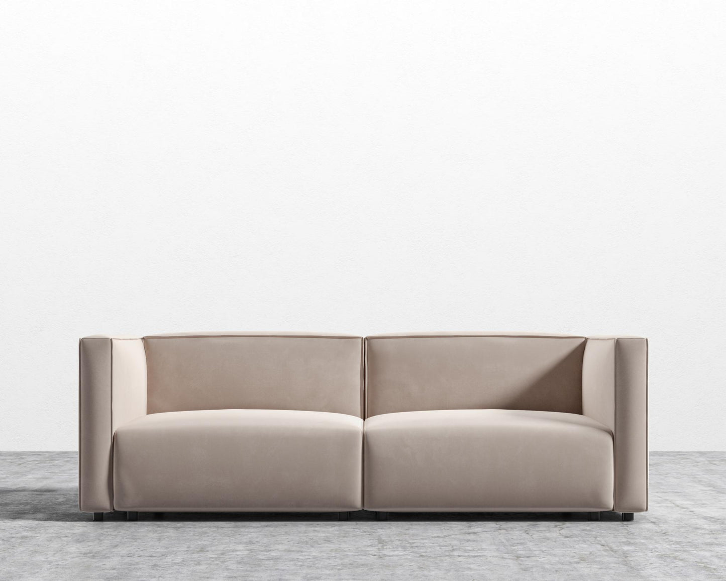 Arya Modular Loveseat - Plush Velvet - Blush