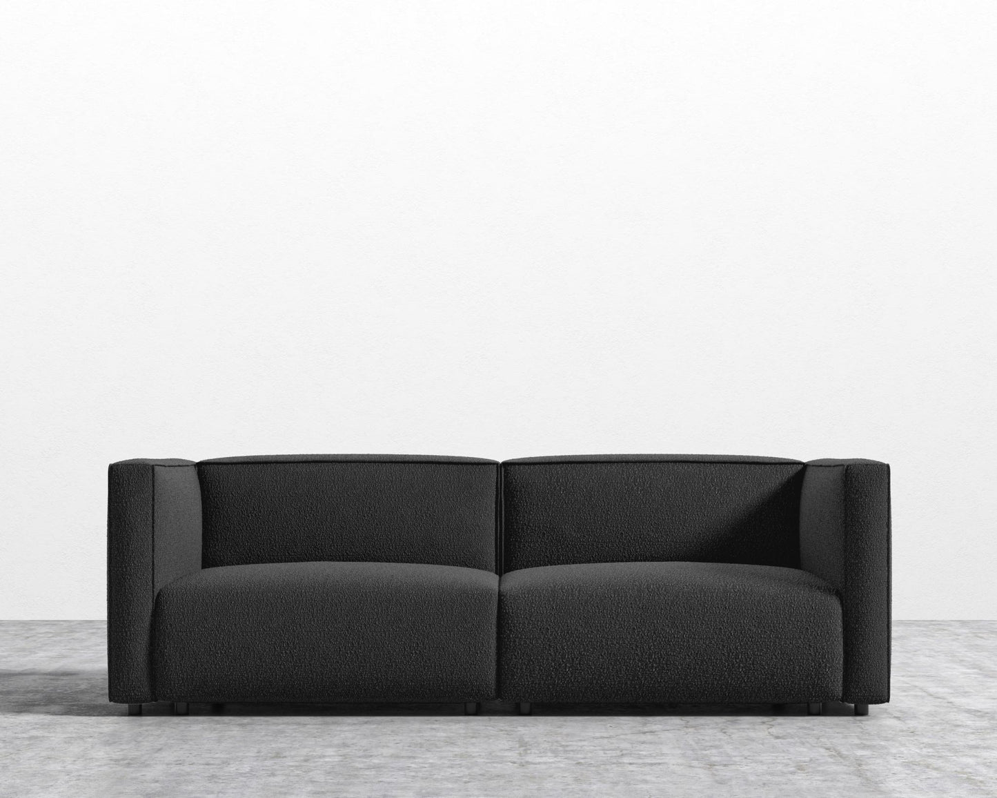 Arya Modular Loveseat - Chatou Bouclé - Caviar