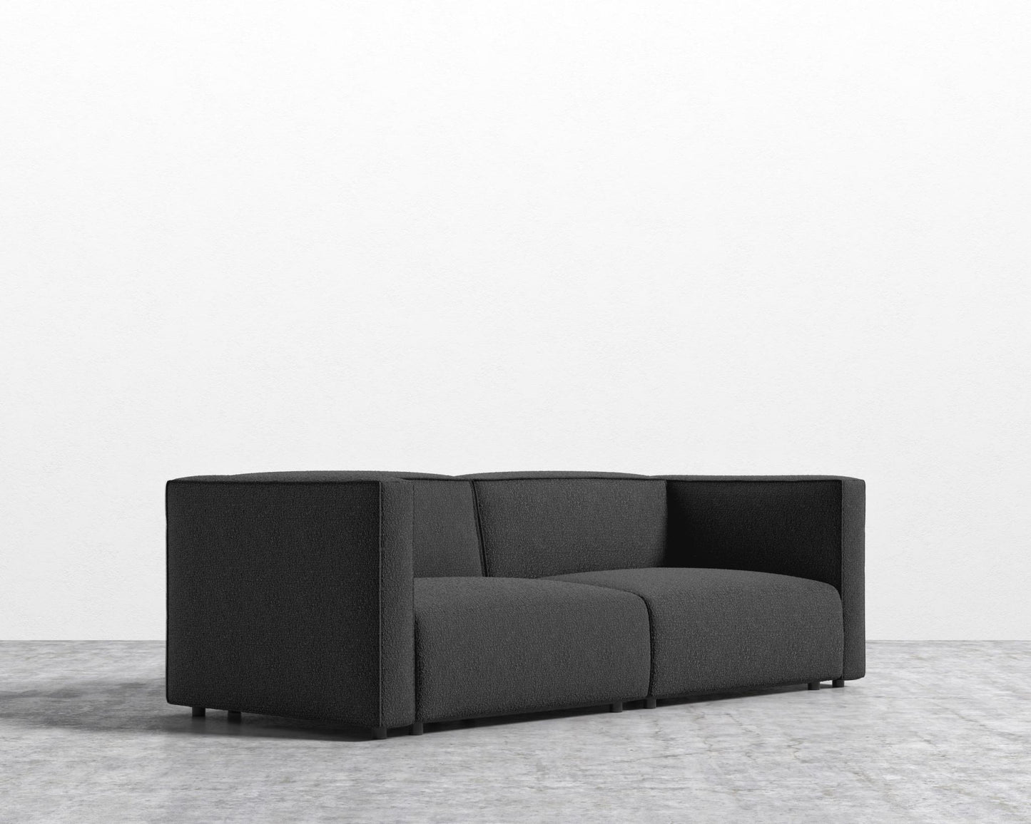 Arya Modular Loveseat - Chatou Bouclé - Caviar