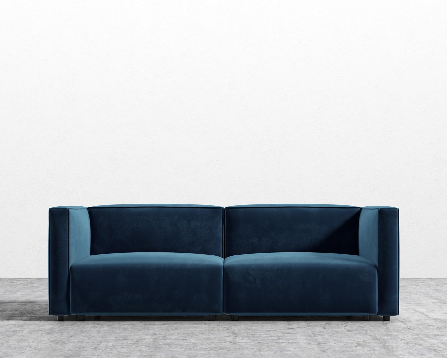 Arya Modular Loveseat - Plush Velvet - Cobalt