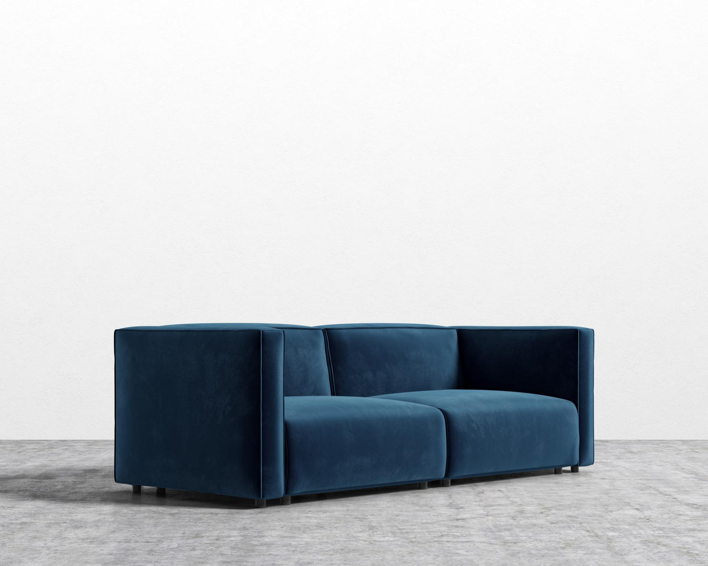 Arya Modular Loveseat - Plush Velvet - Cobalt