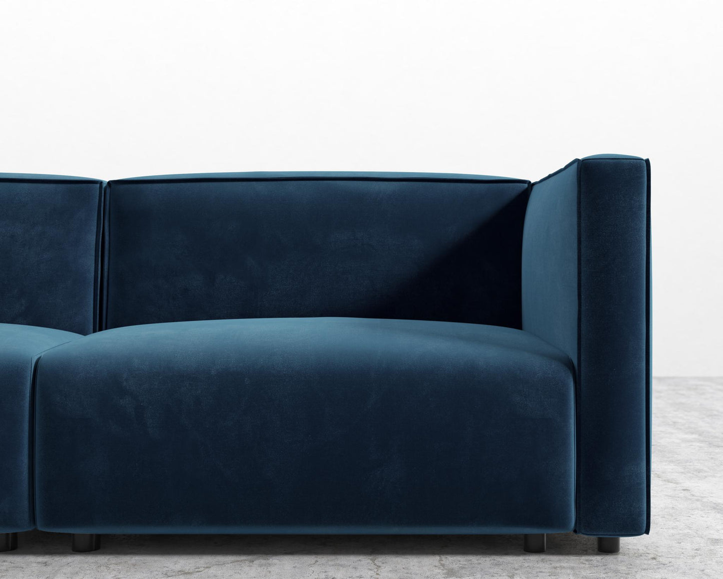 Arya Modular Loveseat - Plush Velvet - Cobalt