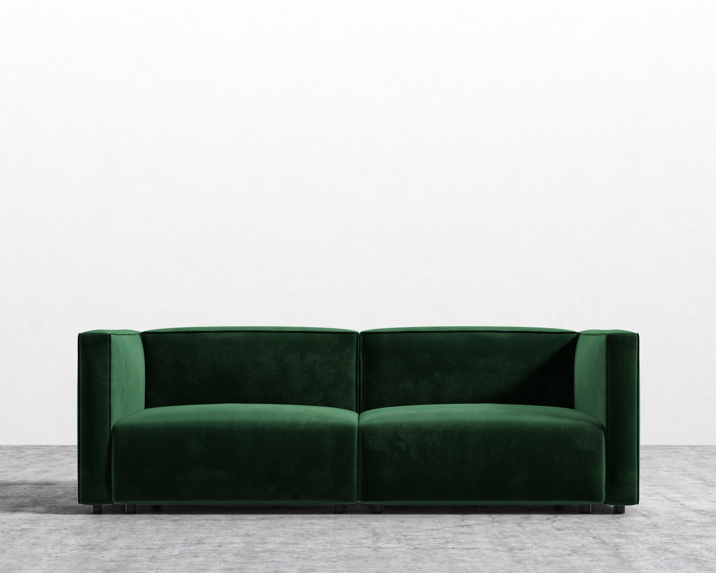 Arya Modular Loveseat - Plush Velvet - Moss