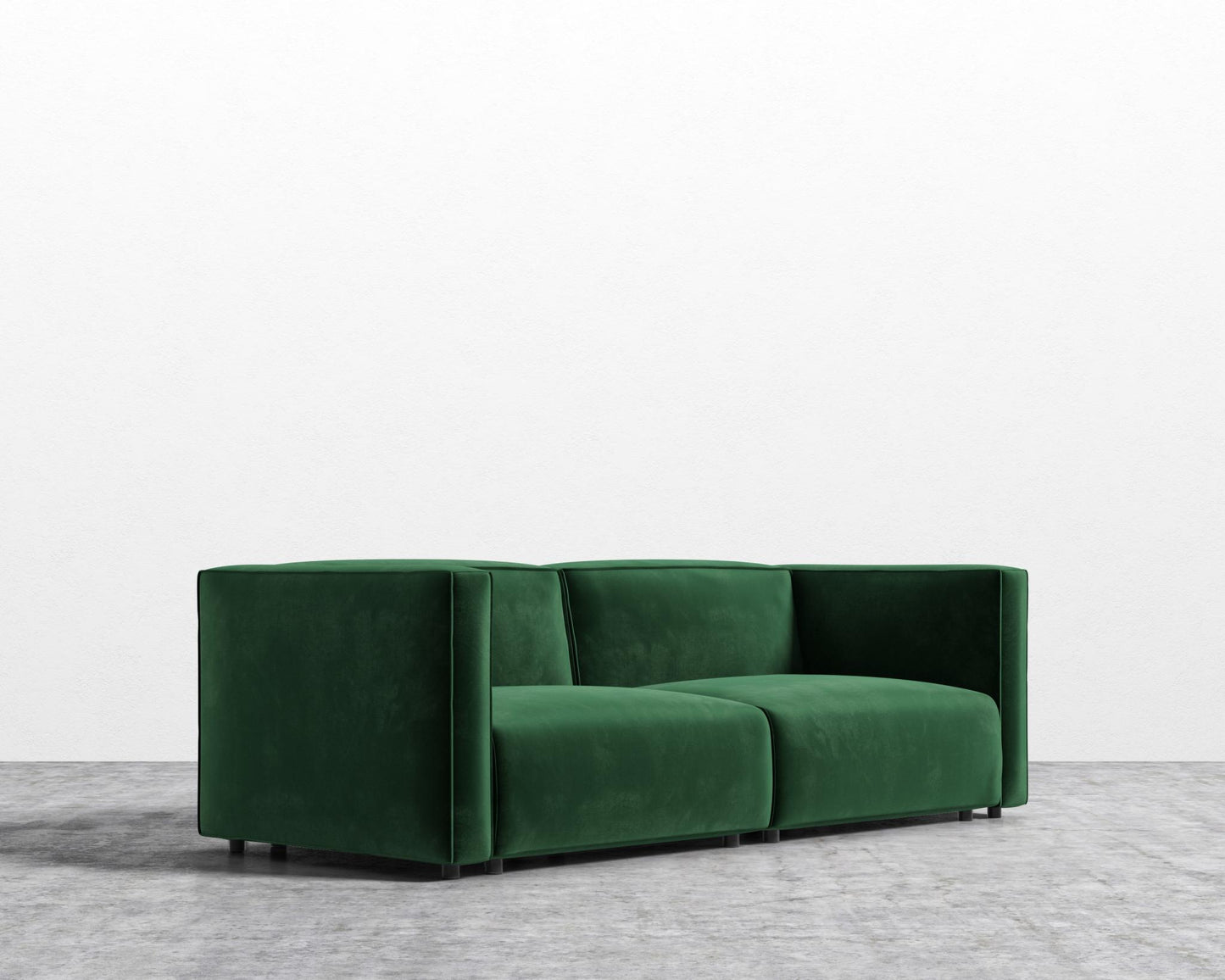 Arya Modular Loveseat - Plush Velvet - Moss