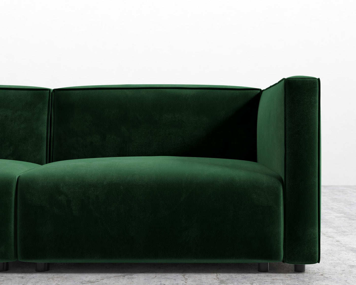 Arya Modular Loveseat - Plush Velvet - Moss