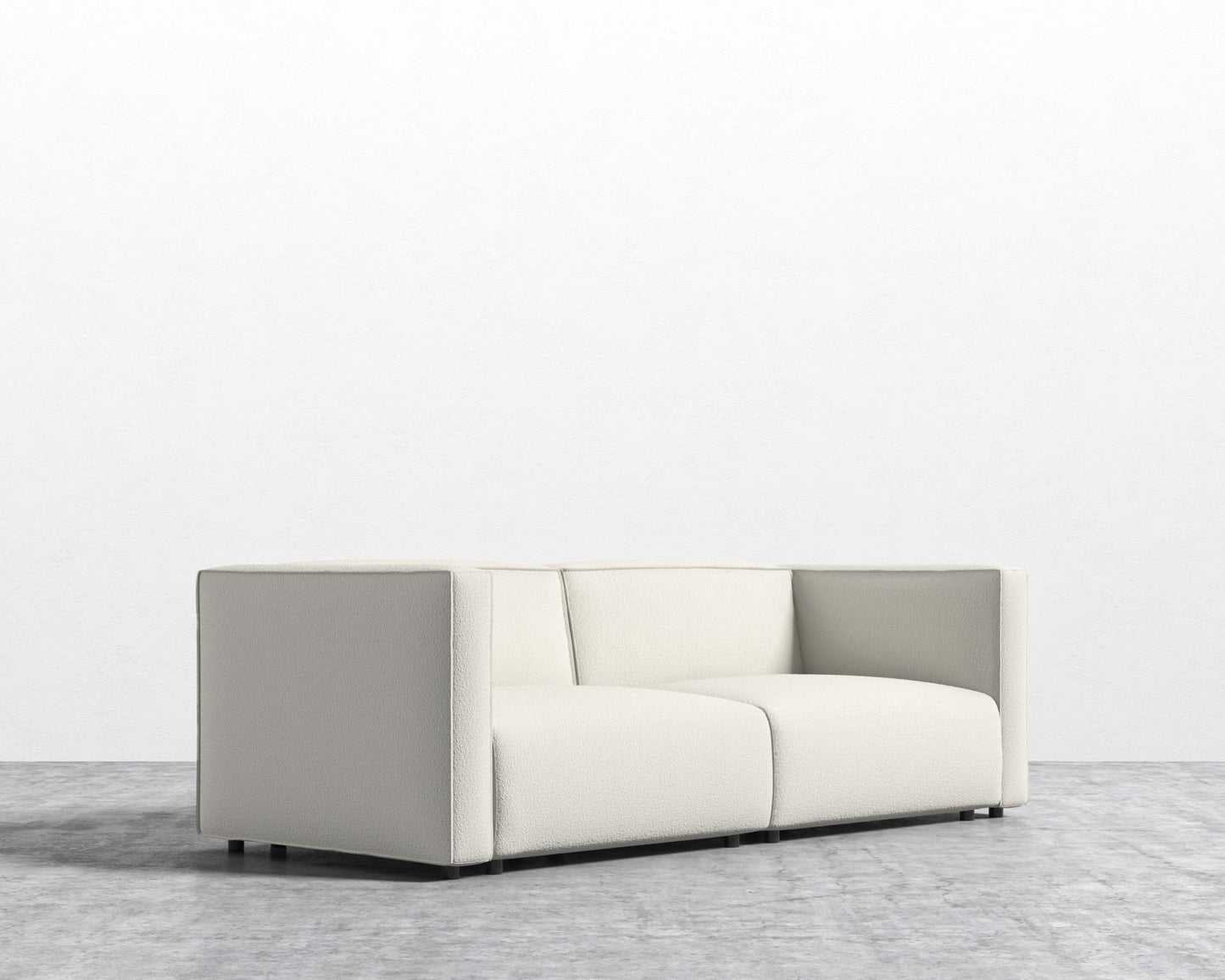 Arya Modular Loveseat - Chatou Bouclé - Pearl