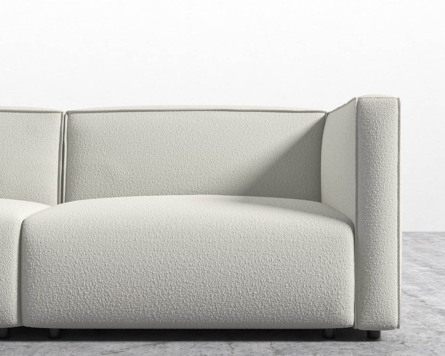 Arya Modular Loveseat - Chatou Bouclé - Pearl