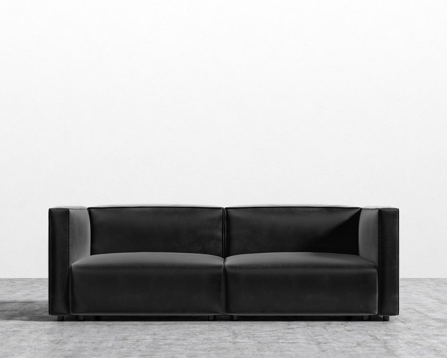 Arya Modular Loveseat - Plush Velvet - Black