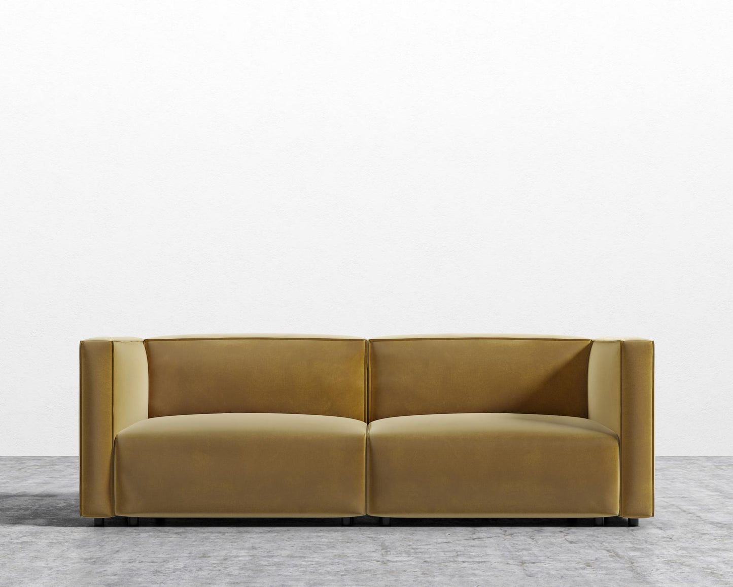 Arya Modular Loveseat - Plush Velvet - Golden Beryl