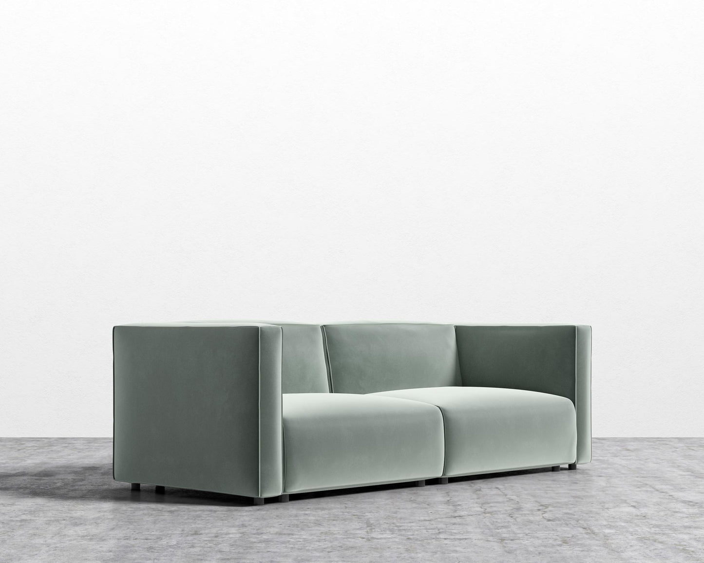 Arya Modular Loveseat - Plush Velvet - Moonstone