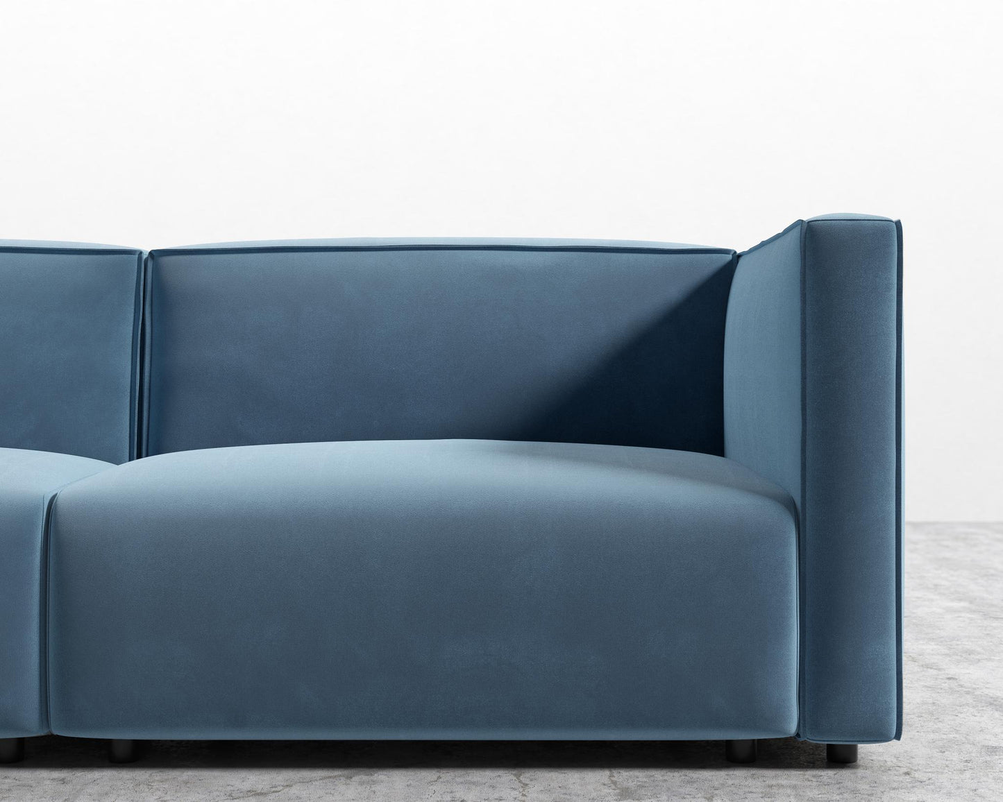 Arya Modular Loveseat - Plush Velvet - Solstice