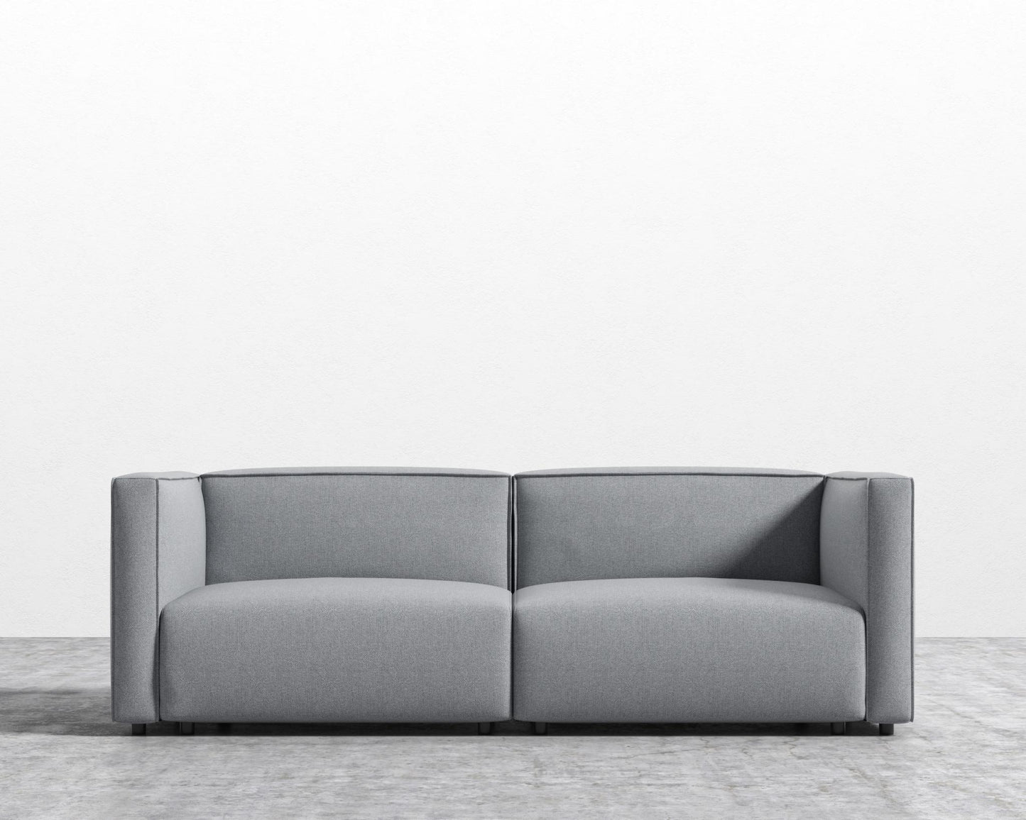 Arya Modular Loveseat - Plush Weave - Porpoise