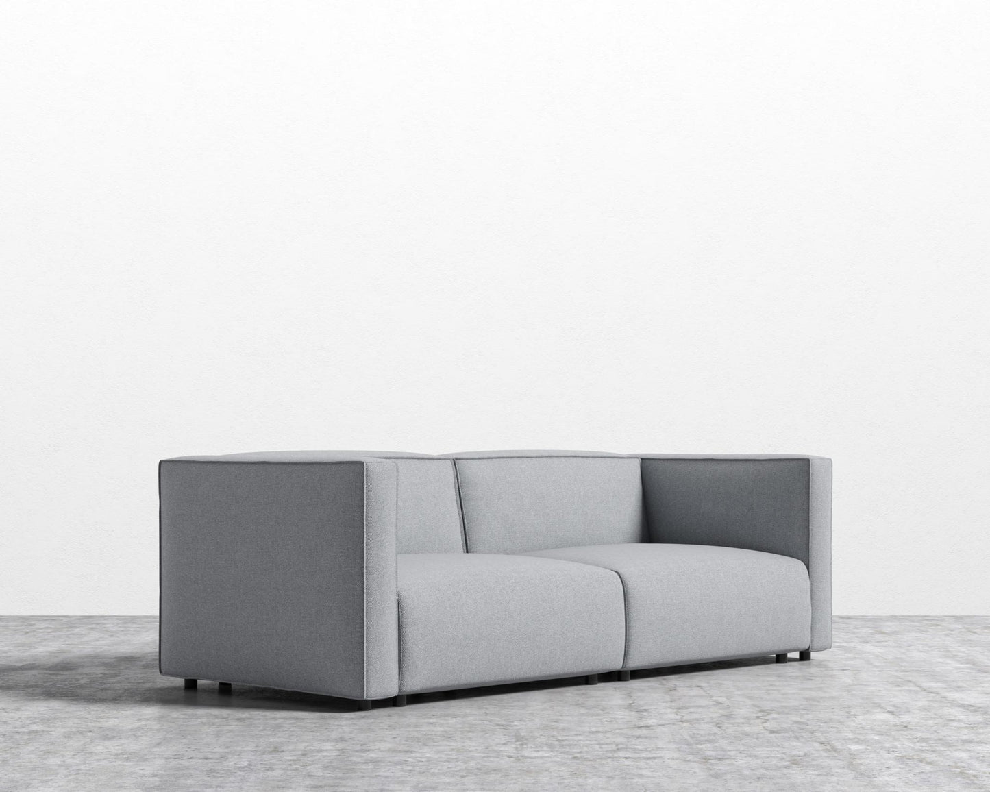 Arya Modular Loveseat - Plush Weave - Porpoise