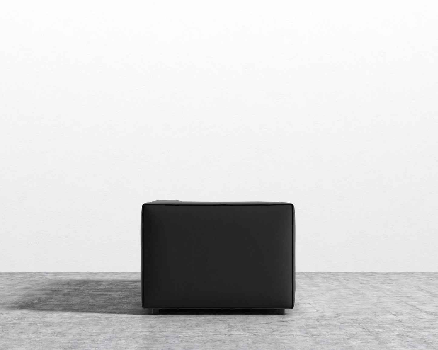 Arya Modular Loveseat - Microfiber Leather - Trento Jet Black