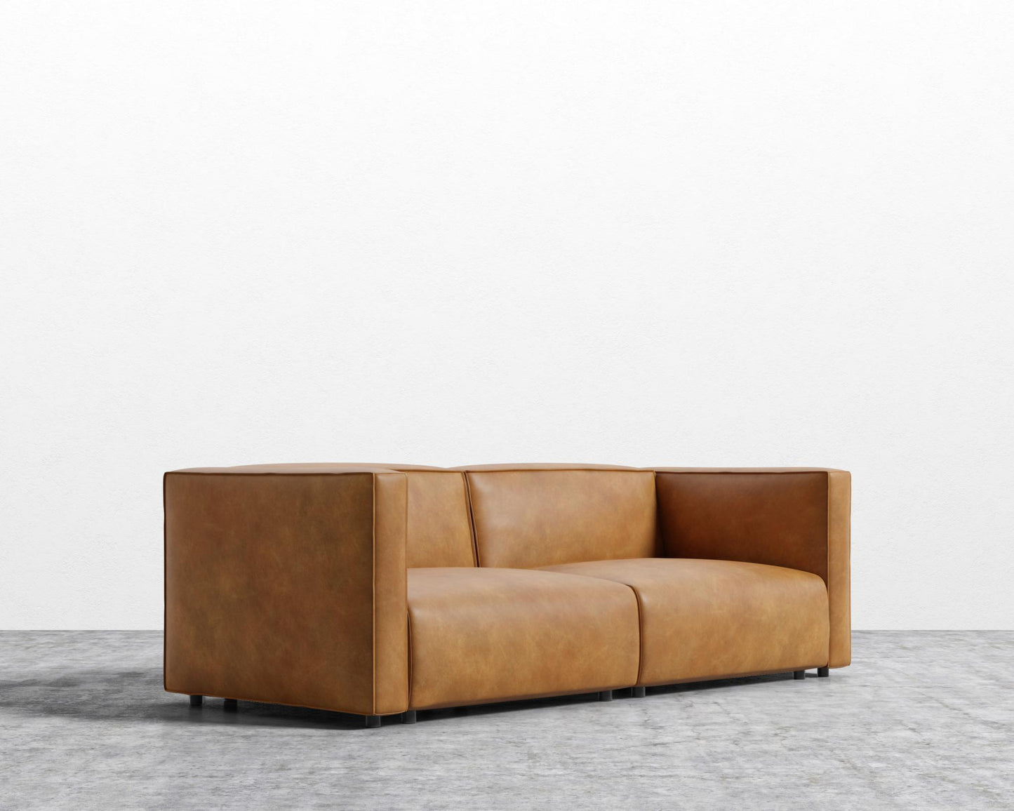 Arya Modular Loveseat - Microfiber Leather - Trento Morocco