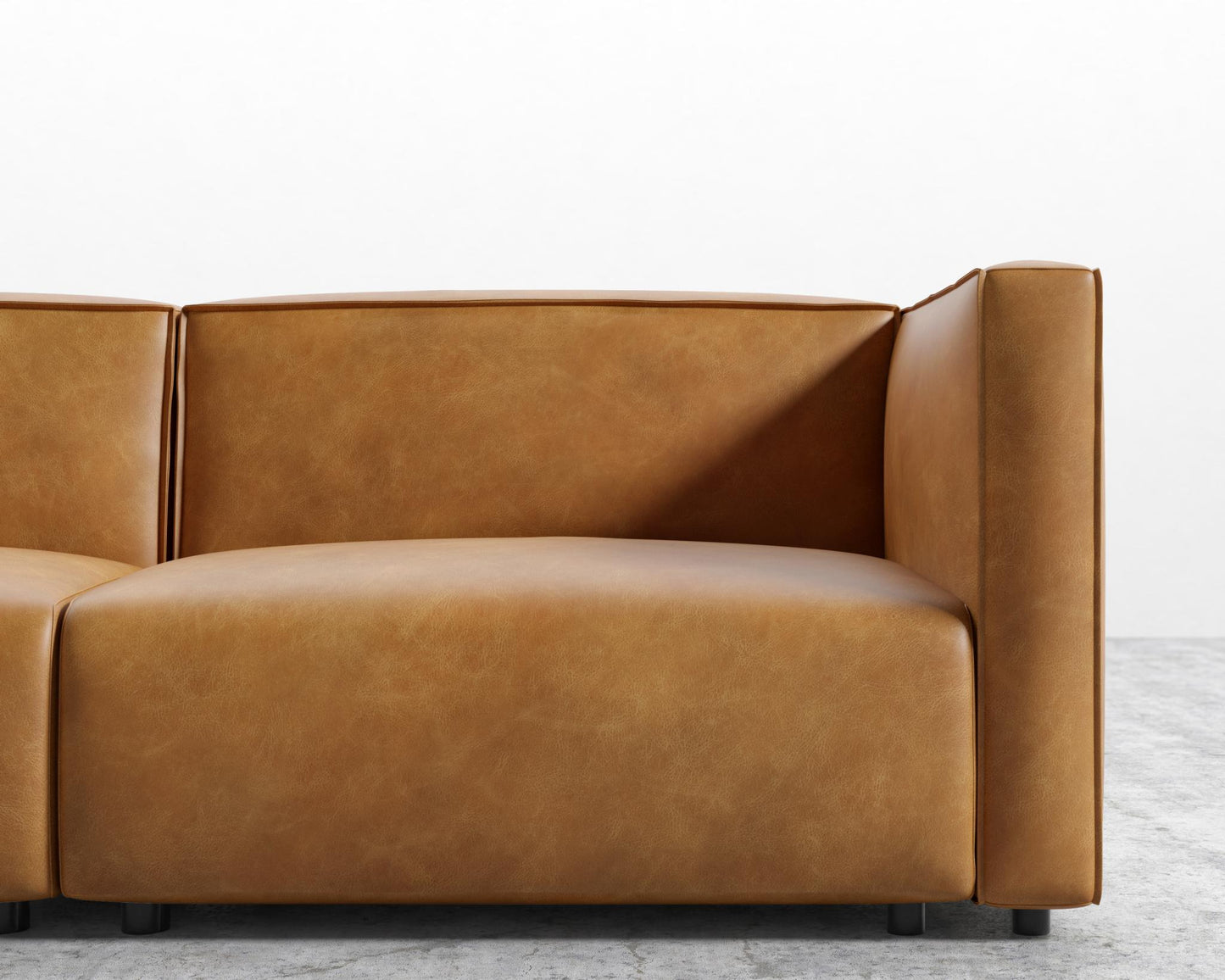 Arya Modular Loveseat - Microfiber Leather - Trento Morocco