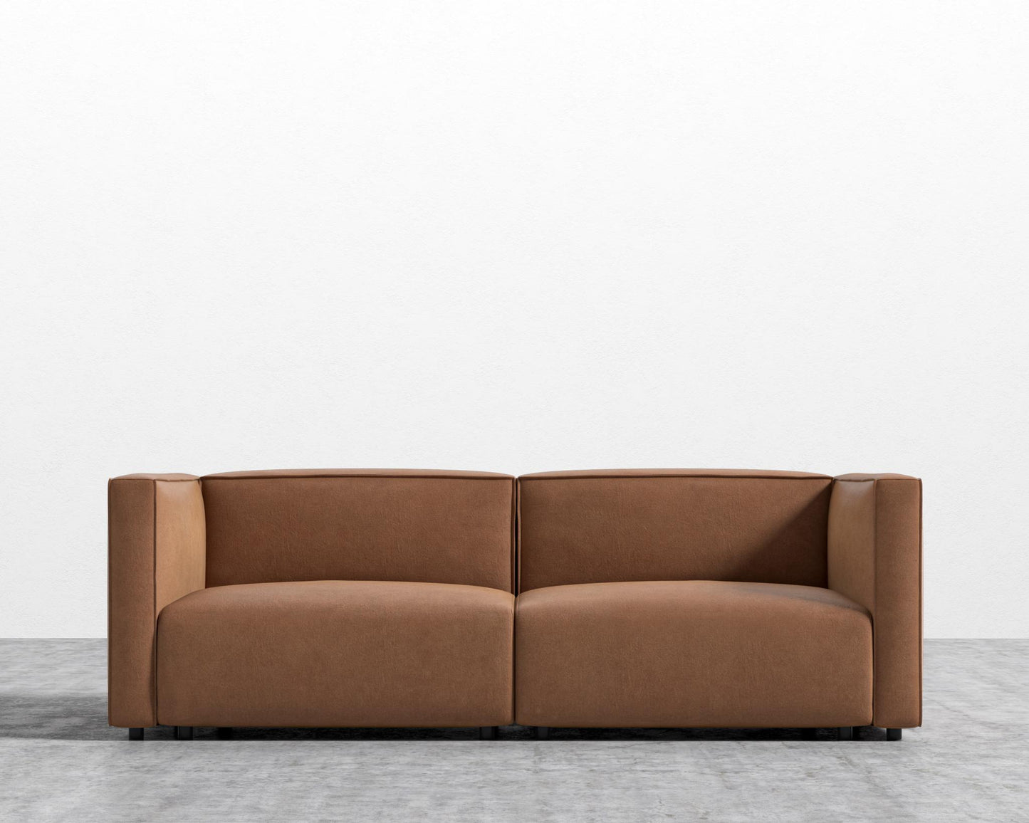 Arya Modular Loveseat - Venice Vegan Suede - Cider