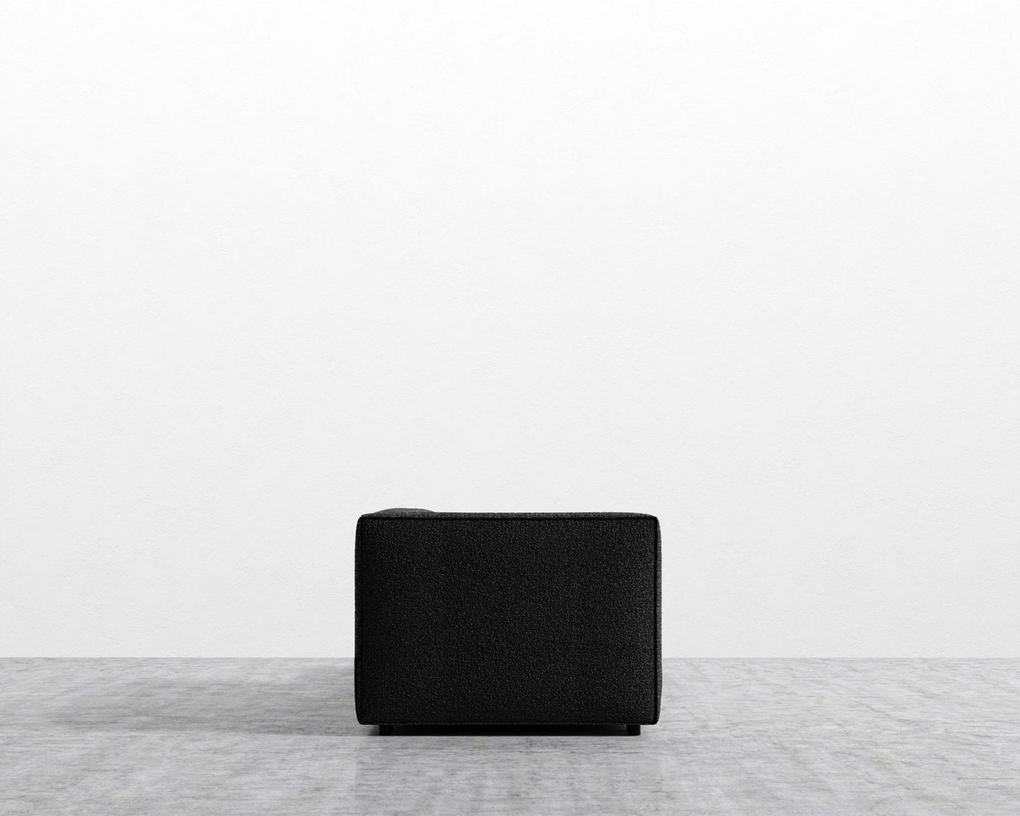 Arya Modular Sofa with Open End - Open Left, Chatou Bouclé - Caviar