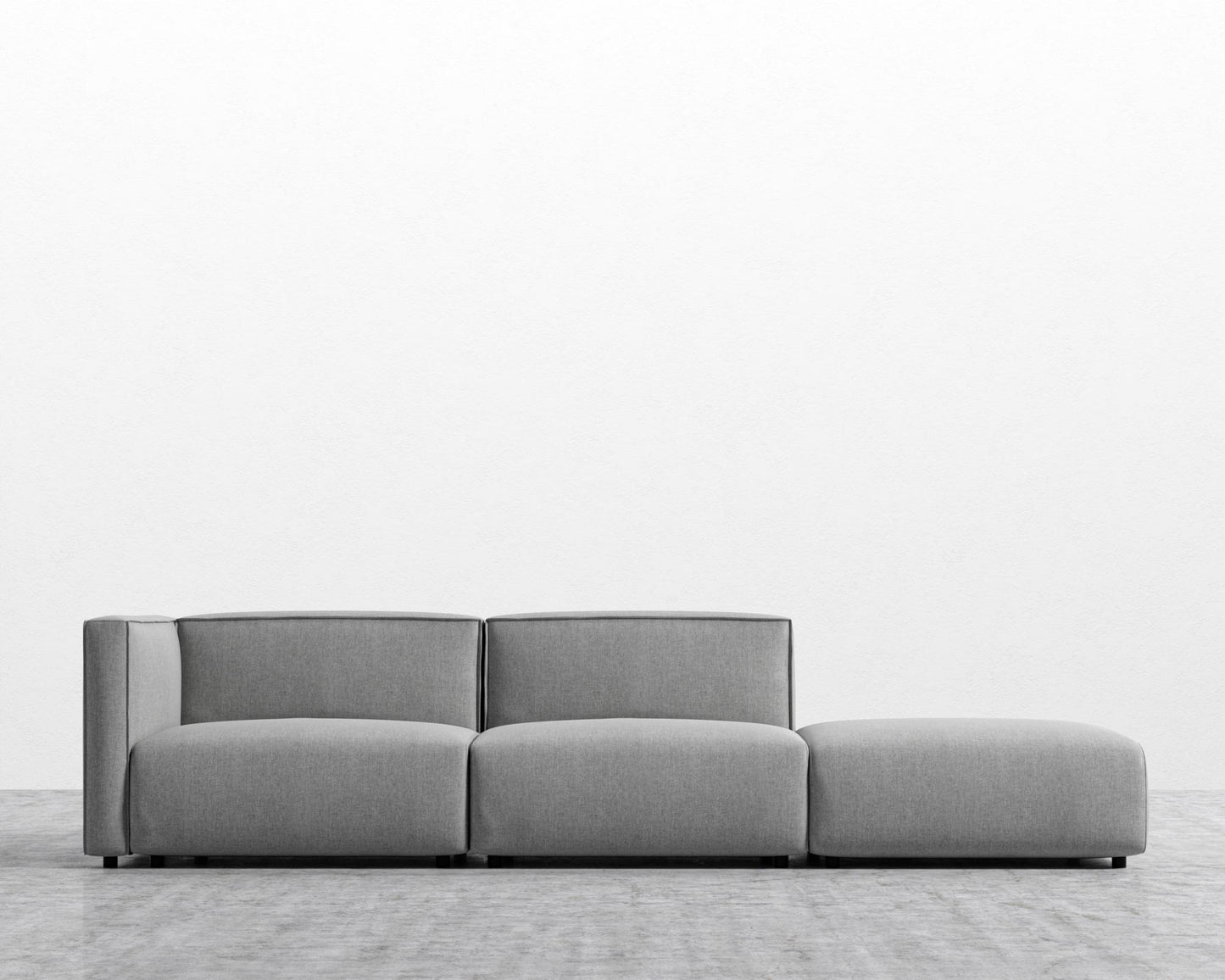 Arya Modular Sofa with Open End - Open Left, Modern Felt - Malmo