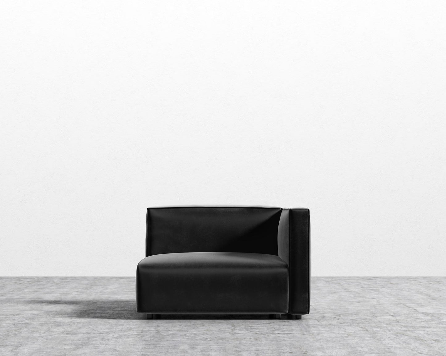 Arya Right Arm - Plush Velvet - Black