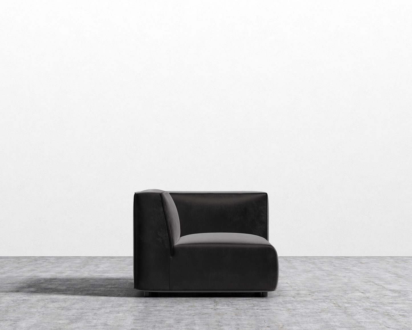 Arya Right Arm - Plush Velvet - Black