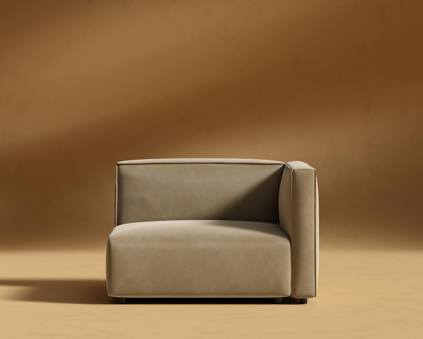 Arya Right Arm - Plush Velvet - Dune