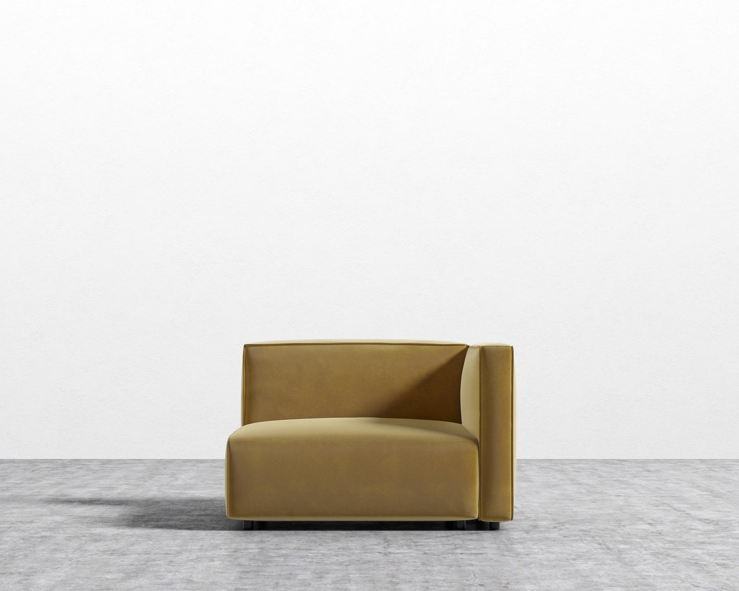 Arya Right Arm - Plush Velvet - Golden Beryl