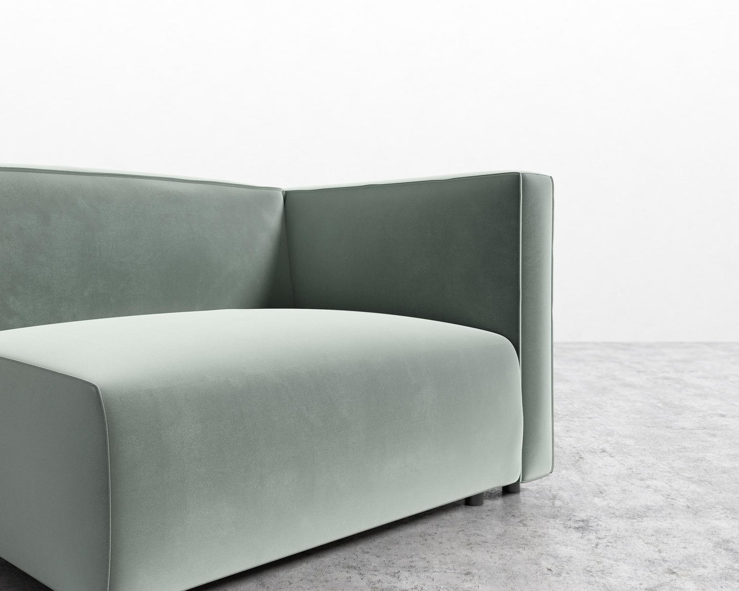 Arya Right Arm - Plush Velvet - Moonstone