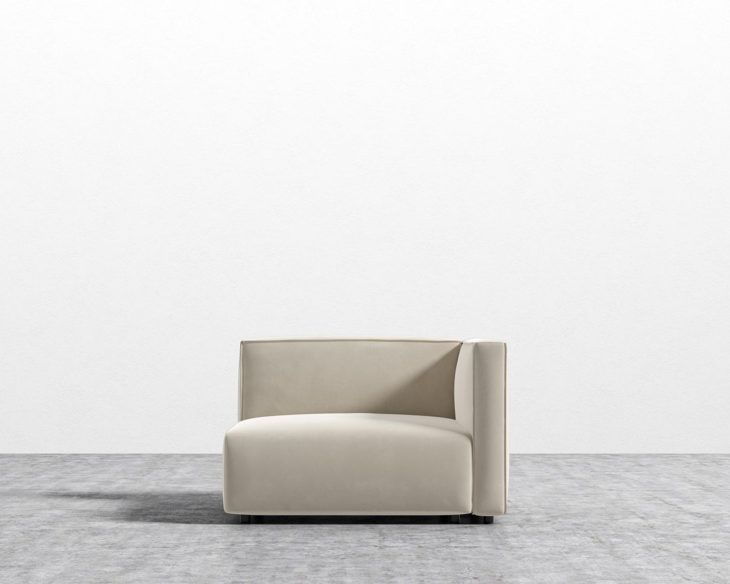 Arya Right Arm - Signature Plush Velvet - Warm Taupe