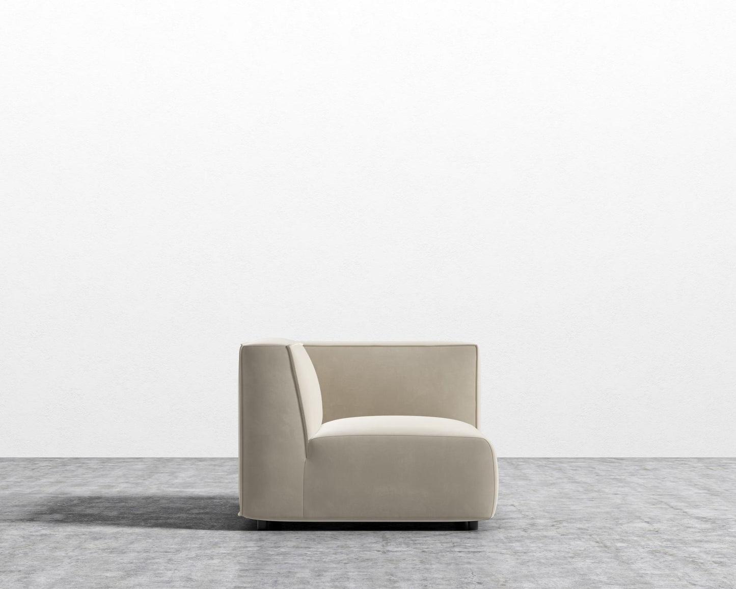 Arya Right Arm - Signature Plush Velvet - Warm Taupe