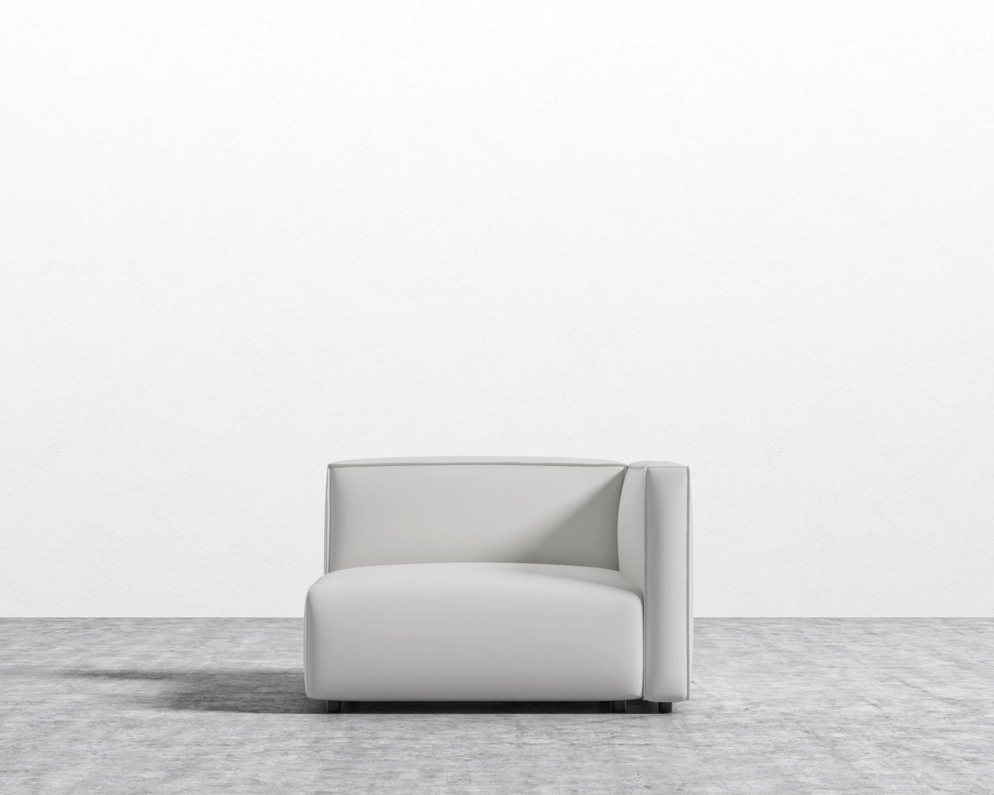 Arya Right Arm - Microfiber Leather - Trento Eggshell