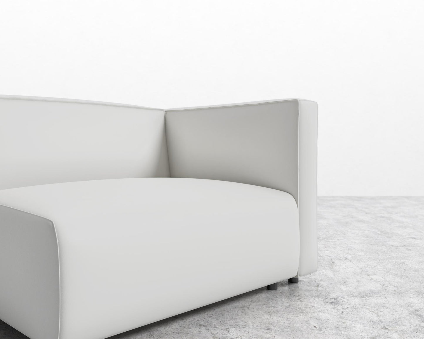 Arya Right Arm - Microfiber Leather - Trento Eggshell