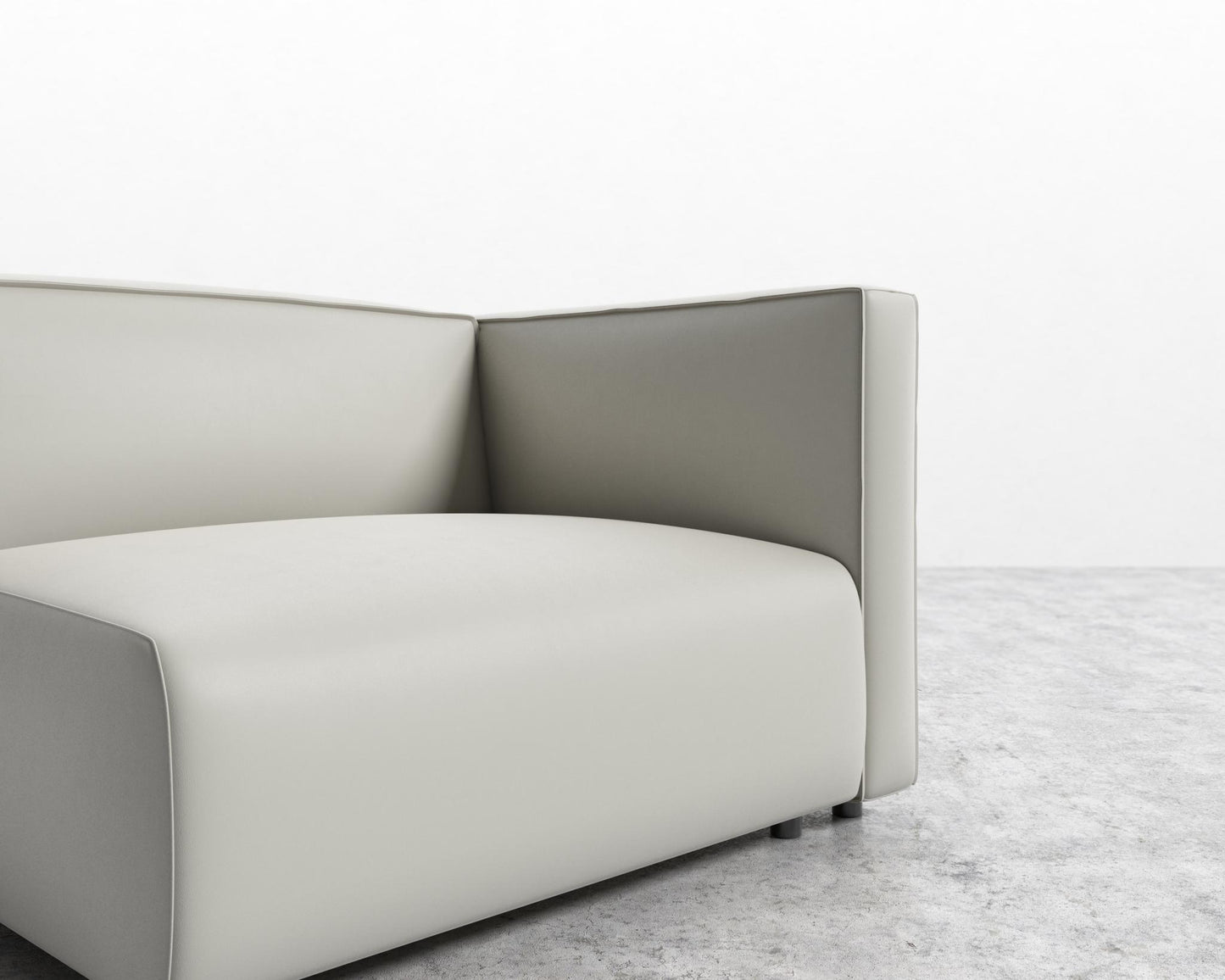 Arya Right Arm - Microfiber Leather - Trento Taupe