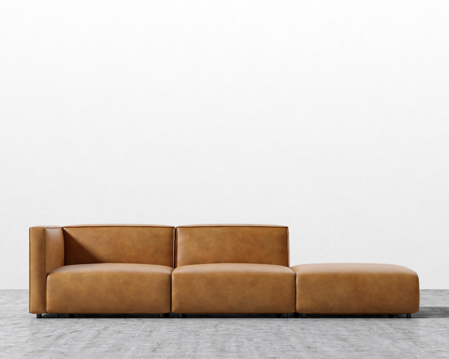Arya Modular Sofa with Open End - Open Left, Microfiber Leather - Trento Morocco