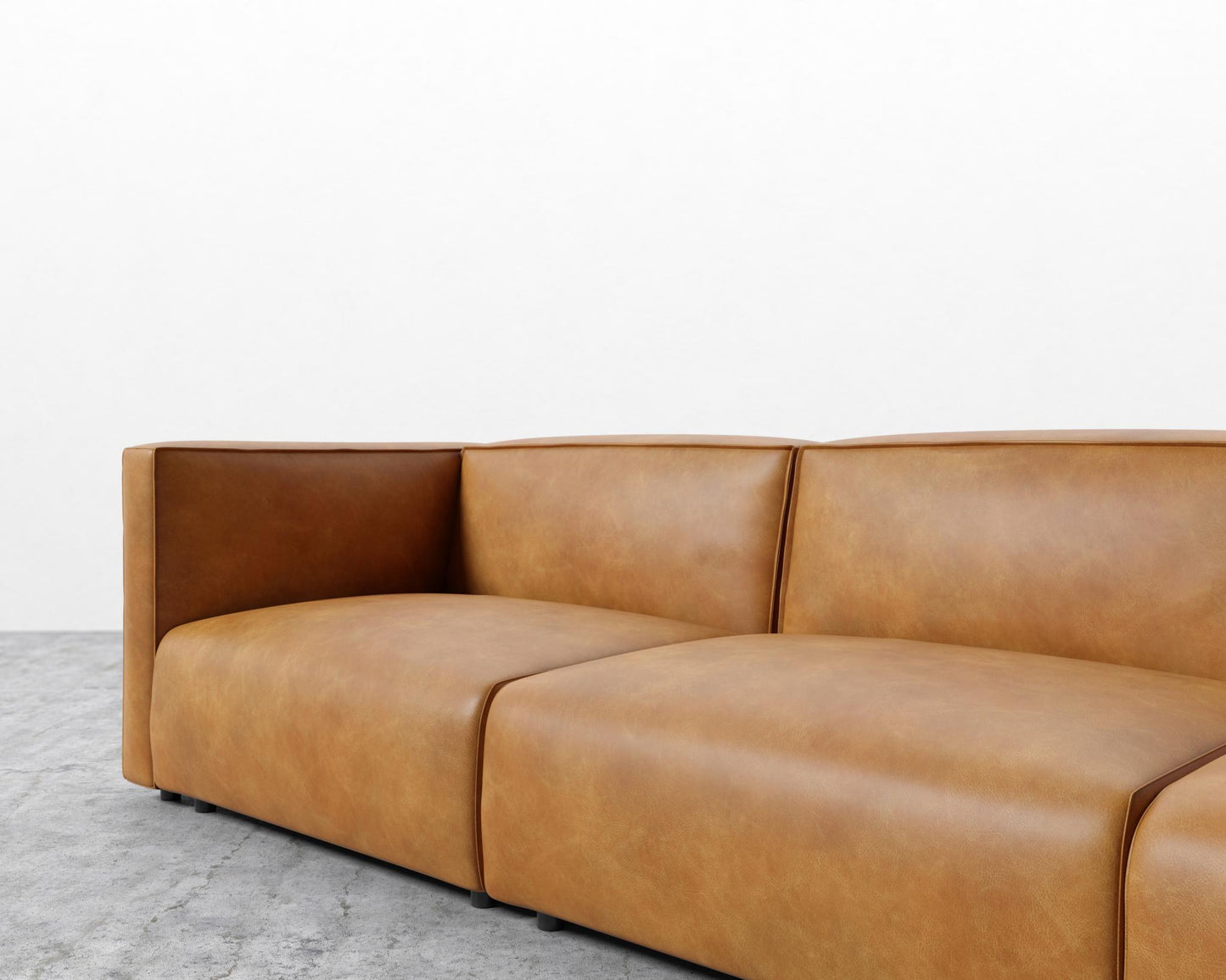Arya Modular Sofa with Open End - Open Left, Microfiber Leather - Trento Morocco