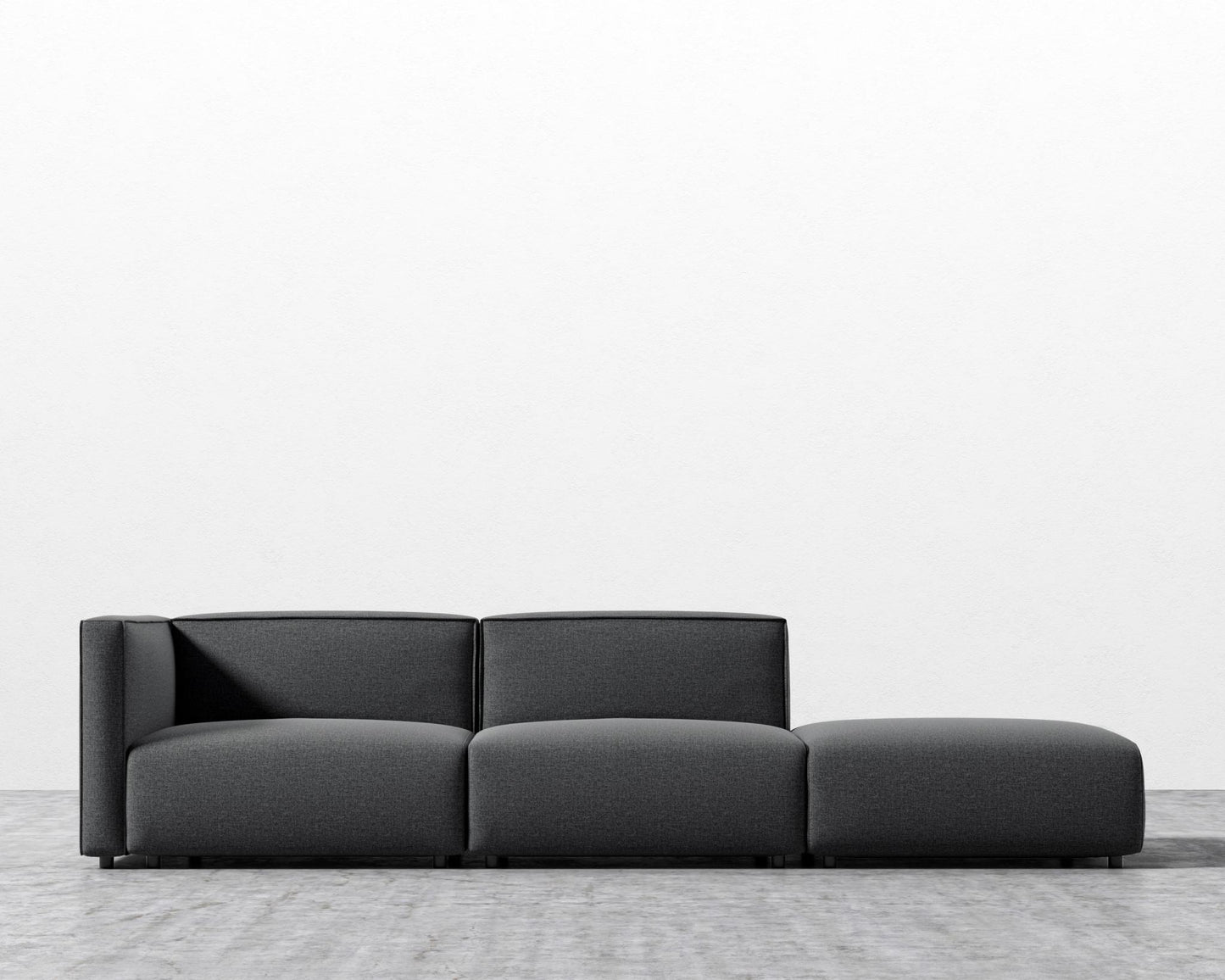 Arya Modular Sofa with Open End - Open Left, Modern Felt - Stockholm