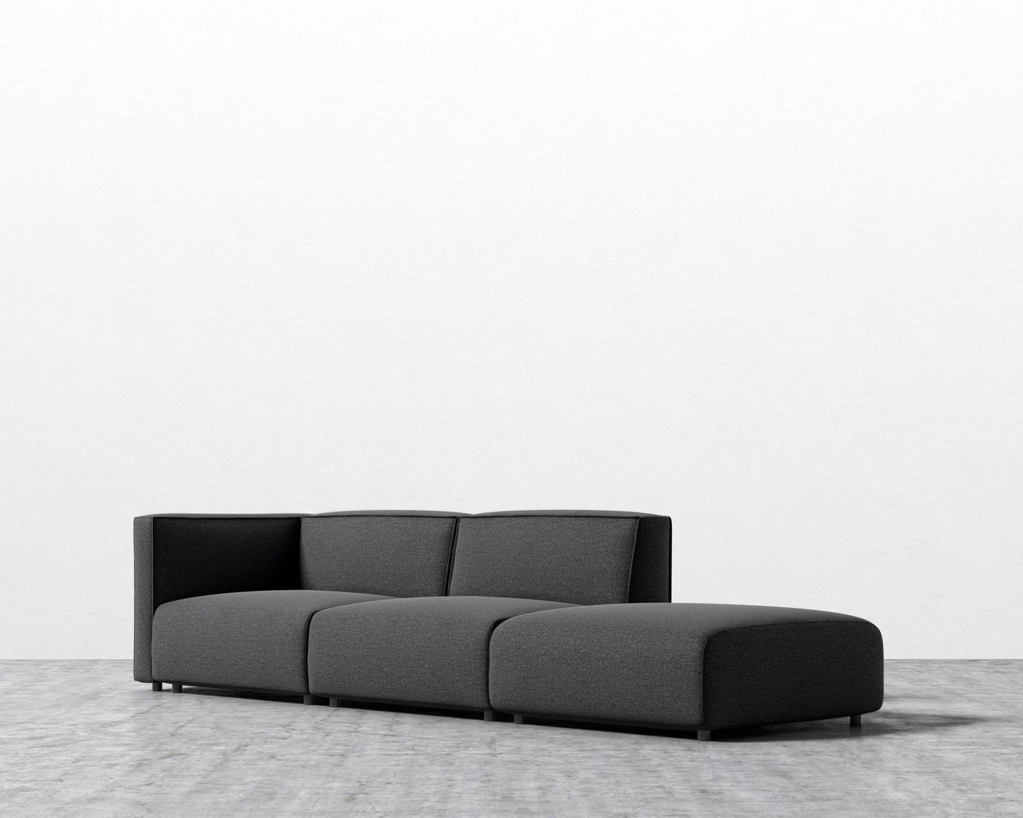 Arya Modular Sofa with Open End - Open Left, Modern Felt - Stockholm
