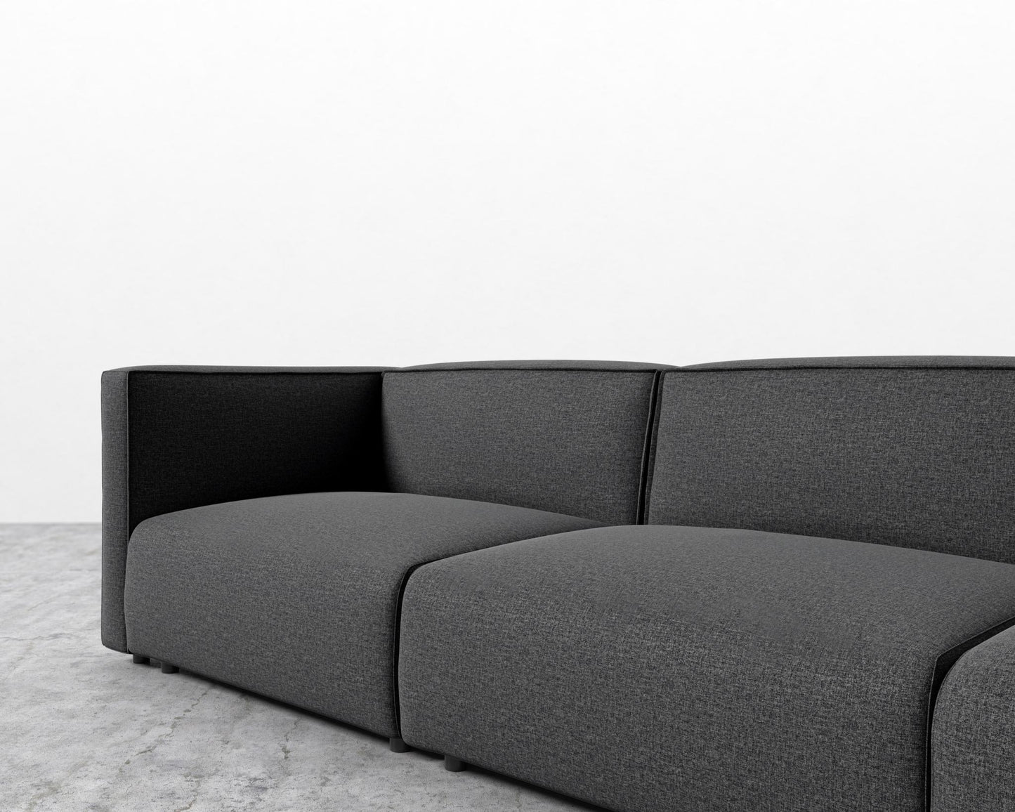Arya Modular Sofa with Open End - Open Left, Modern Felt - Stockholm