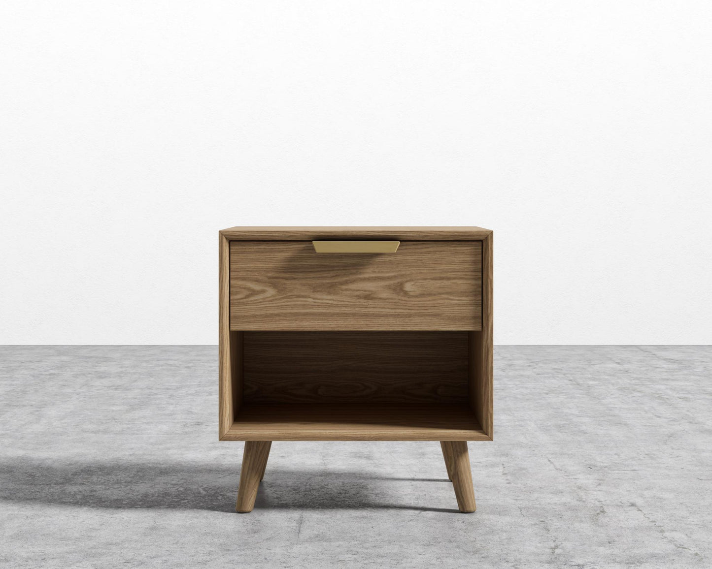 Asher Single Drawer Nightstand - Ash Veneer